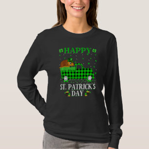 T-shirt Amusant Buffalo Plaid Camion Vert Armadillo St Pat