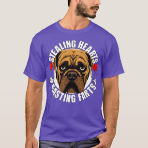 T-shirt Amusant Bullmastiff Voler les coeurs Blesser les p