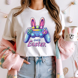 T-shirt Amusant Bunny Gamer Contrôleur Pâques