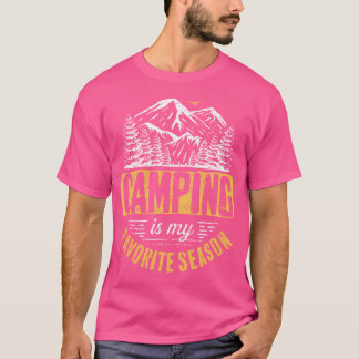 T-shirt Amusant Camping Lover Camper extérieur Favoris Cam