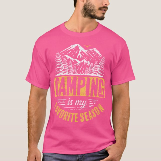 T-shirt Amusant Camping Lover Camper extérieur Favoris Cam (Devant)