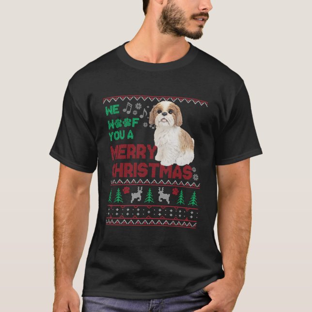 T-shirt Amusant Cavachon Lover Vilain Noël Amoureux des ch (Devant)