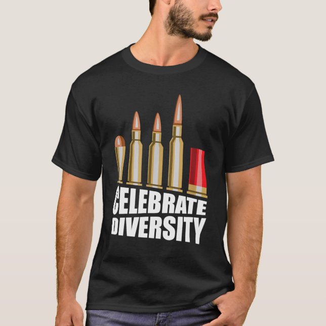 T-shirt Amusant Célébrer les balles d'armes Diversité (Devant)