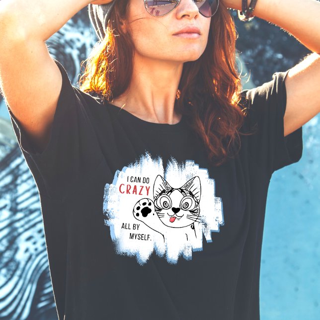 T-Shirt Amusant Chat Fou (Créateur téléchargé)