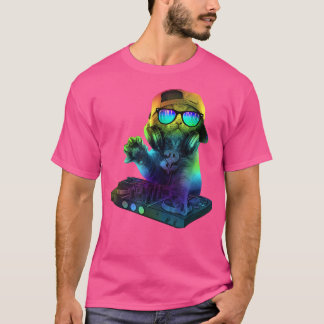 T-shirt Amusant Chat génial Jouer de la musique
