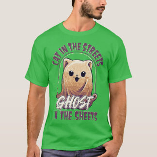 T-shirt Amusant Chat Pun De Chat Ghost Graphisme Hommes En
