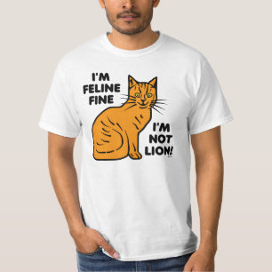 T-shirt Amusant chat pun orange Feline fin Kitty