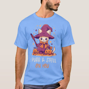 T-shirt Amusant chat pun sorcier sort Graphique Hommes Enf
