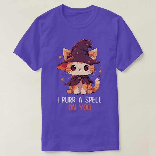 T-shirt Amusant chat pun sorcier sort Graphique Hommes Enf (Design devant)