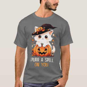 T-shirt Amusant chat pun sorcier sort Graphique Hommes Enf