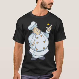 T-shirt Amusant chef design gâteau chef veste