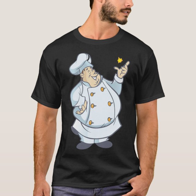 T-shirt Amusant chef design gâteau chef veste (Devant)