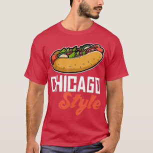 T-shirt Amusant Chicago Style Hot Chien Conception cadeau