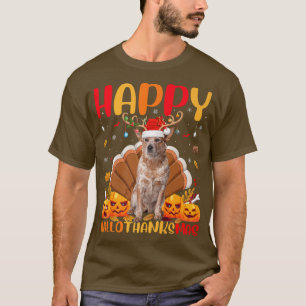 T-shirt Amusant Chien Happy Blue Heeler Chien HelloThanksM