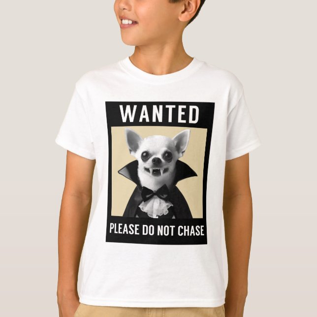 T-shirt Amusant Chihuahua Vampire Éffrayant Halloween (Devant)