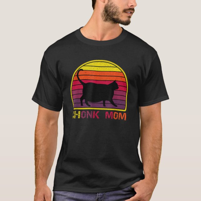 T-shirt Amusant Chonk Scale Chat Mèmes de mème de chat Fun (Devant)