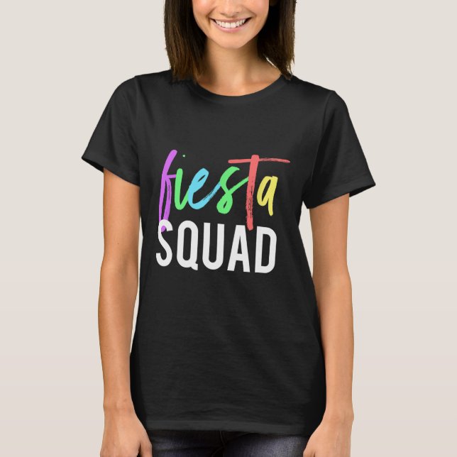 T-shirt Amusant Cinco De Mayo Fiesta Squad Design Pour Par (Devant)