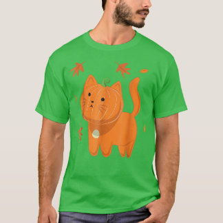 T-shirt Amusant Citrouille Chat Halloween 2022 Jack-o'-lan