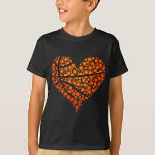 T-shirt Amusant Coeur Pois de basketball Van de l'aile Hap