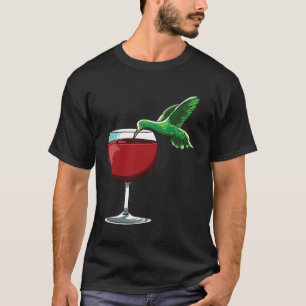 T-shirt Amusant Colibri Humming Birds Vin Boire Oiseau