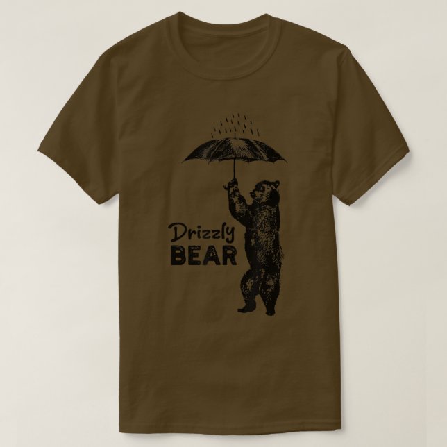 T-shirt Amusant Conception Camping - Ours Lésé Ours Grizzl (Design devant)