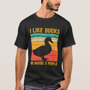 T-shirt Amusant Conception De Canard Pour Filles Enfants A