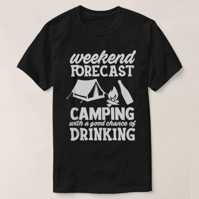 T-shirt Amusant Conception des prévisions du week-end de c (Design devant)