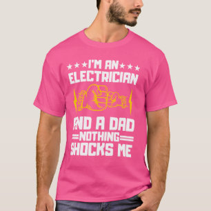 T-shirt Amusant Conception Électricien Pour Hommes Papa Él