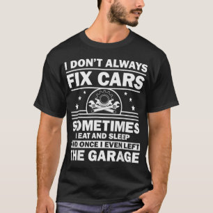 T-shirt Amusant Conception Mécanique De Voiture Pour Homme