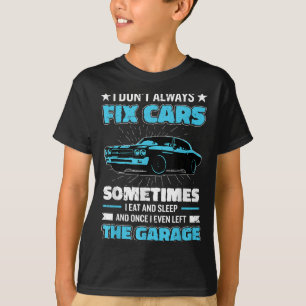 T-shirt Amusant Conception Mécanique De Voiture Pour Homme