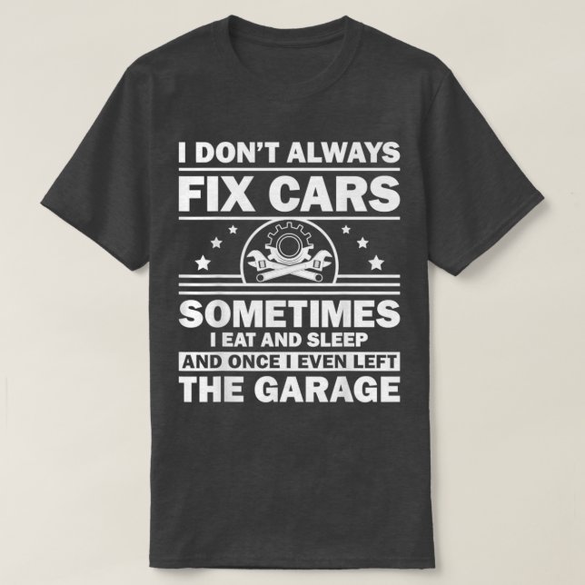 T-shirt Amusant Conception Mécanique De Voiture Pour Homme (Design devant)