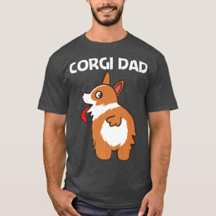 T-shirt Amusant Corgi Conception Pour Papa Père Animaux De