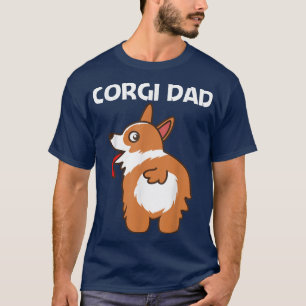 T-shirt Amusant Corgi Conception Pour Papa Père Animaux De
