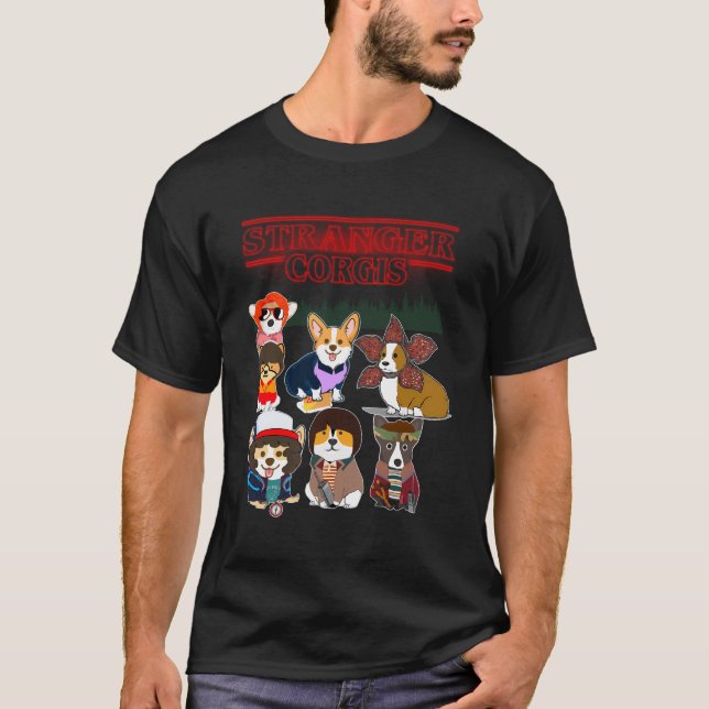 T-shirt Amusant Corgis étranger choses (Devant)