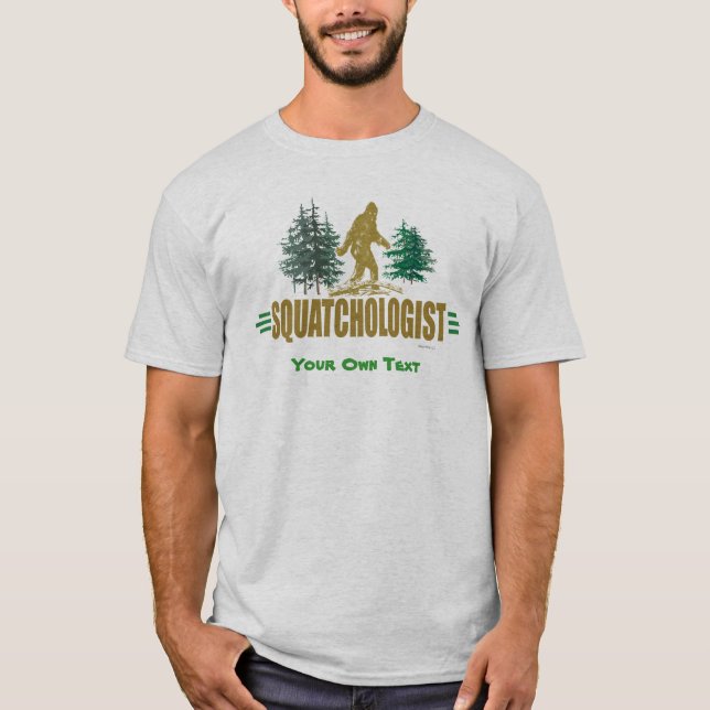 T-shirt Amusant coup de couteau, chasseur de sasquatch (Devant)
