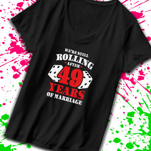 T-shirt Amusant couple du 49e anniversaire marié 49 ans