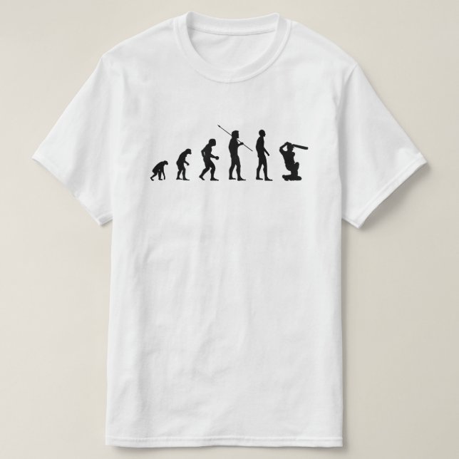 T-shirt Amusant Cricket Batter Evolution Man Sports Bv (Design devant)