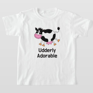 T-shirt Amusant Cute Cow Pun Design de dessin