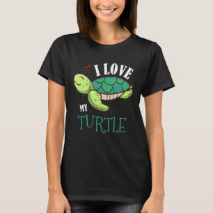T-shirt Amusant Cute I Lote My Turtle Lovers Cadeau