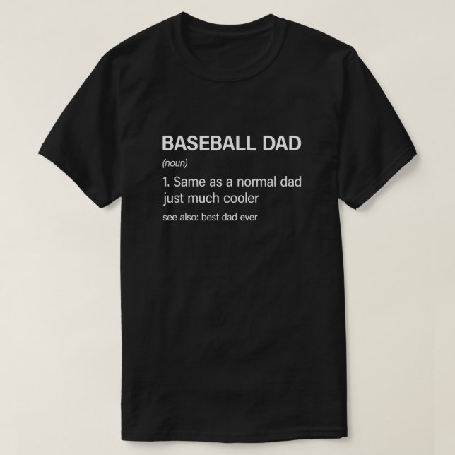 T-shirt Amusant de baseball définition papa (Design devant)