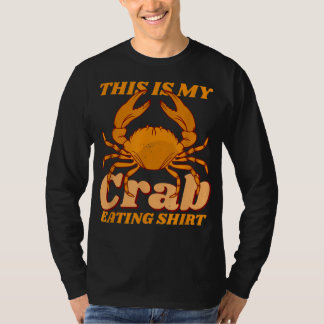 T-shirt Amusant De Crabe Et De Poisson-Cire Manger Cadeau