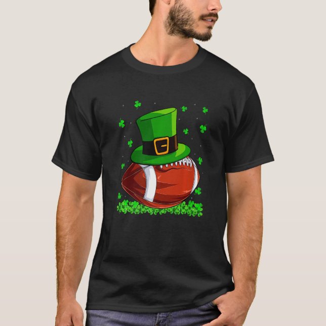 T-shirt Amusant de football Casquette Shamrock irlandais S (Devant)