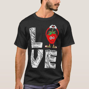 T-shirt Amusant de fraises - I Love Strawb