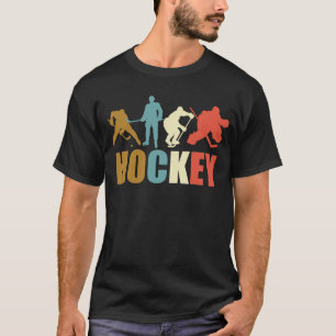 T-shirt Amusant de hockey Vintage de style rétro Hockey