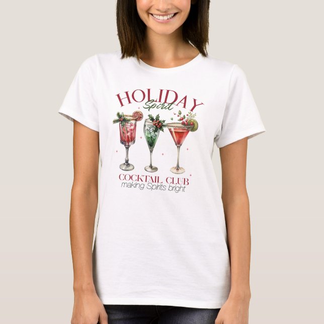 T-shirt amusant de Noël dans l'esprit des fêtes (Devant)