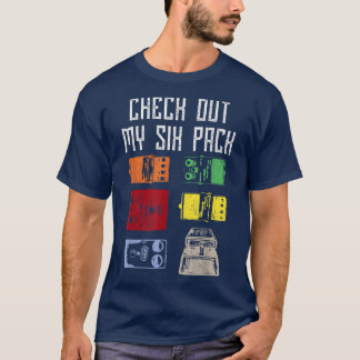 T-shirt Amusant Découvrez Mon Pack Pédales Guitare Six Pac