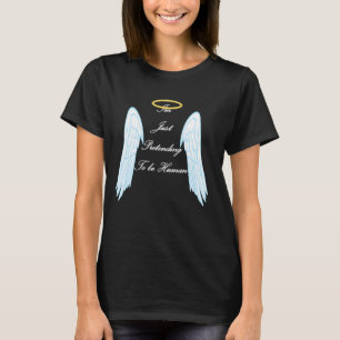 T-shirt Amusant design ange avec ailes cool et halo