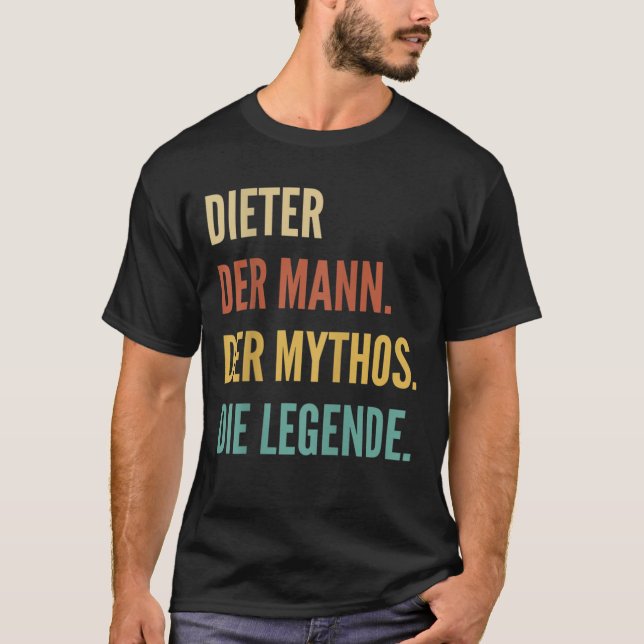 T-shirt Amusant Design de prénom allemand - Dieter (Devant)