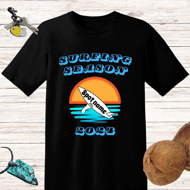 T-shirt Amusant design rétro surf "saison de surf" et spot (Créateur téléchargé)