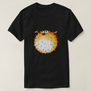 T-shirt Amusant dessin animé Puffer Poisson Design